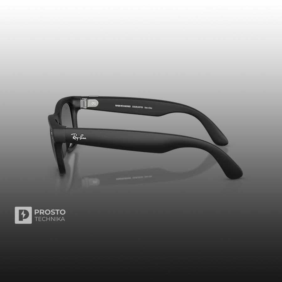 Ray-Ban Wayfarer (Gen 2) Матовый Чёрный с Прозрачно-Серыми Линзами